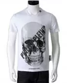 philipp plein t shirt top sale big tete de mort blanc